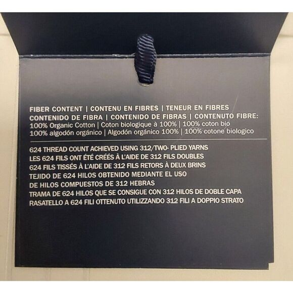 Ralph Lauren Organic Sateen HANDKERCHIEF EMROIDERY King Pillowcases Studio White - Picture 8 of 8